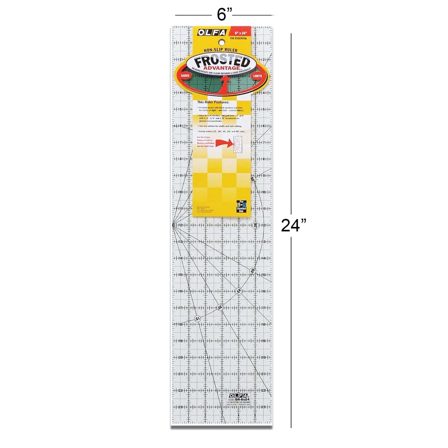 OLFA Frosted Non-Slip Quilting Rulers