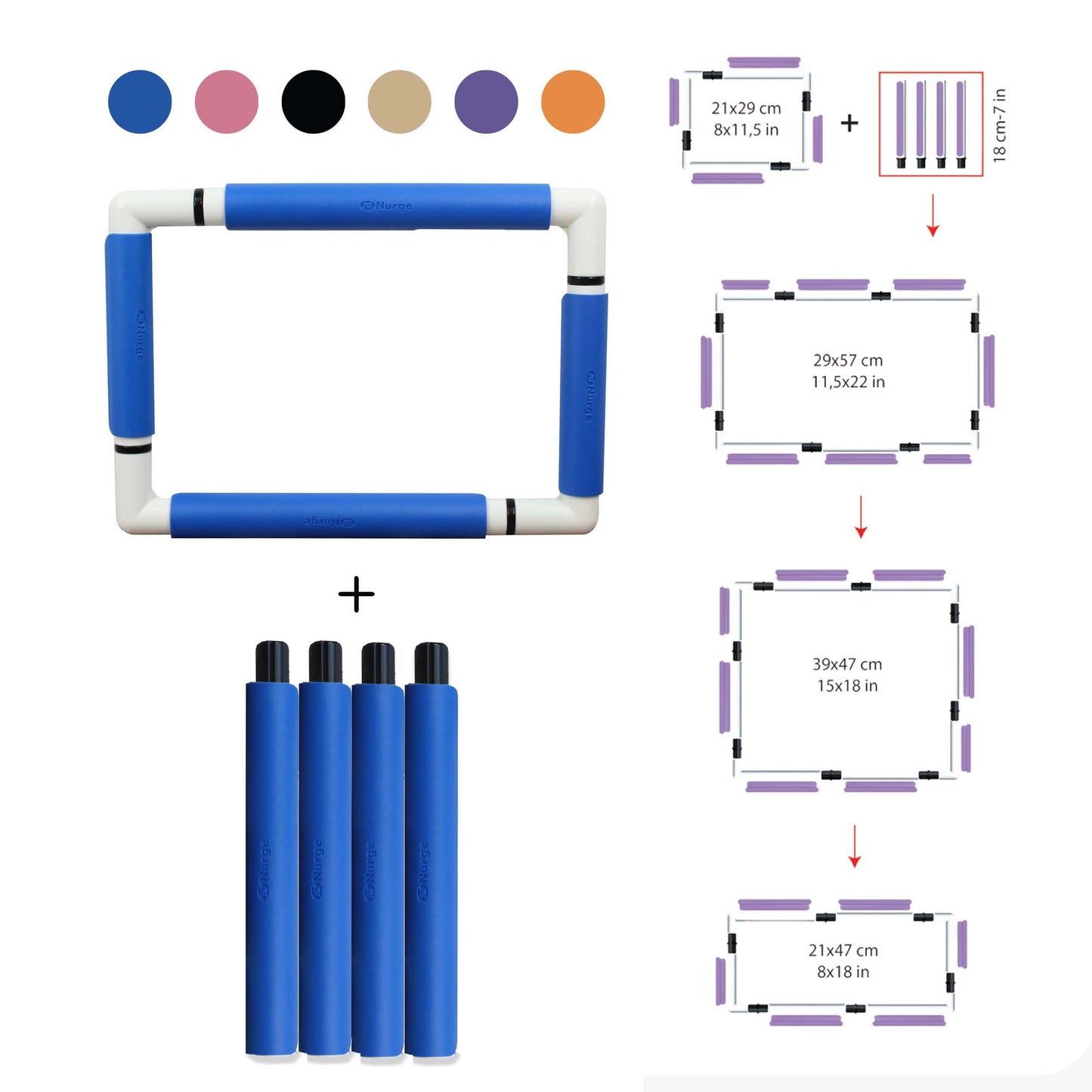Nurge Embroidery Snap Frame 21cm x 29cm