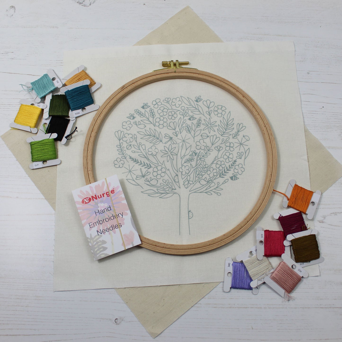 Beginner Embroidery Kit - Bugs in Bloom