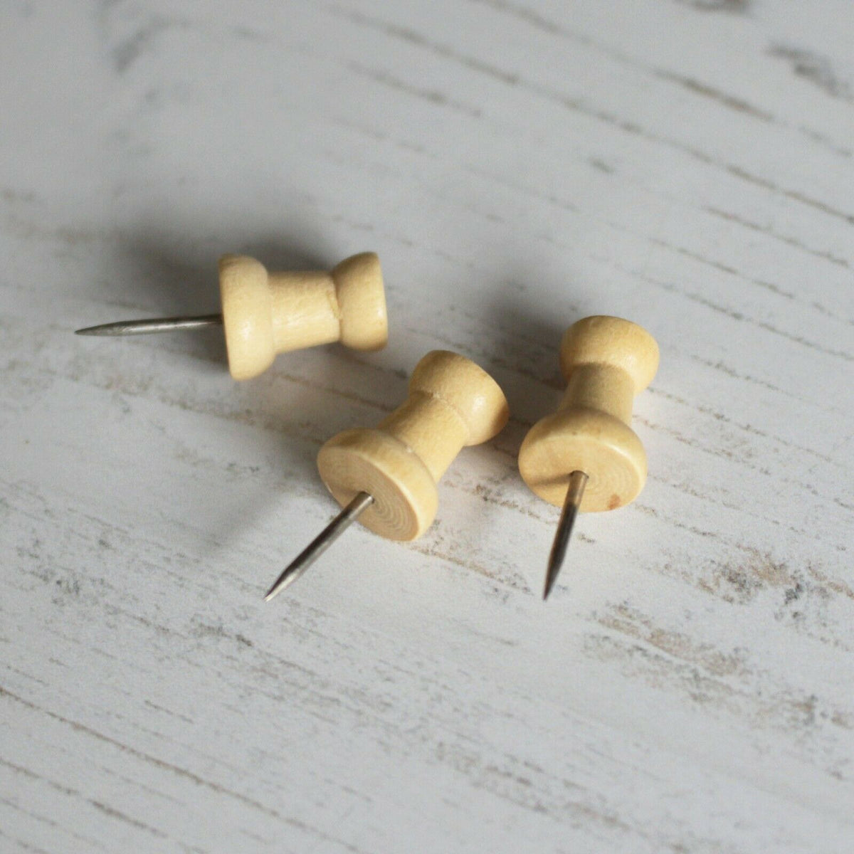 Wooden Push Pins - Flat Top