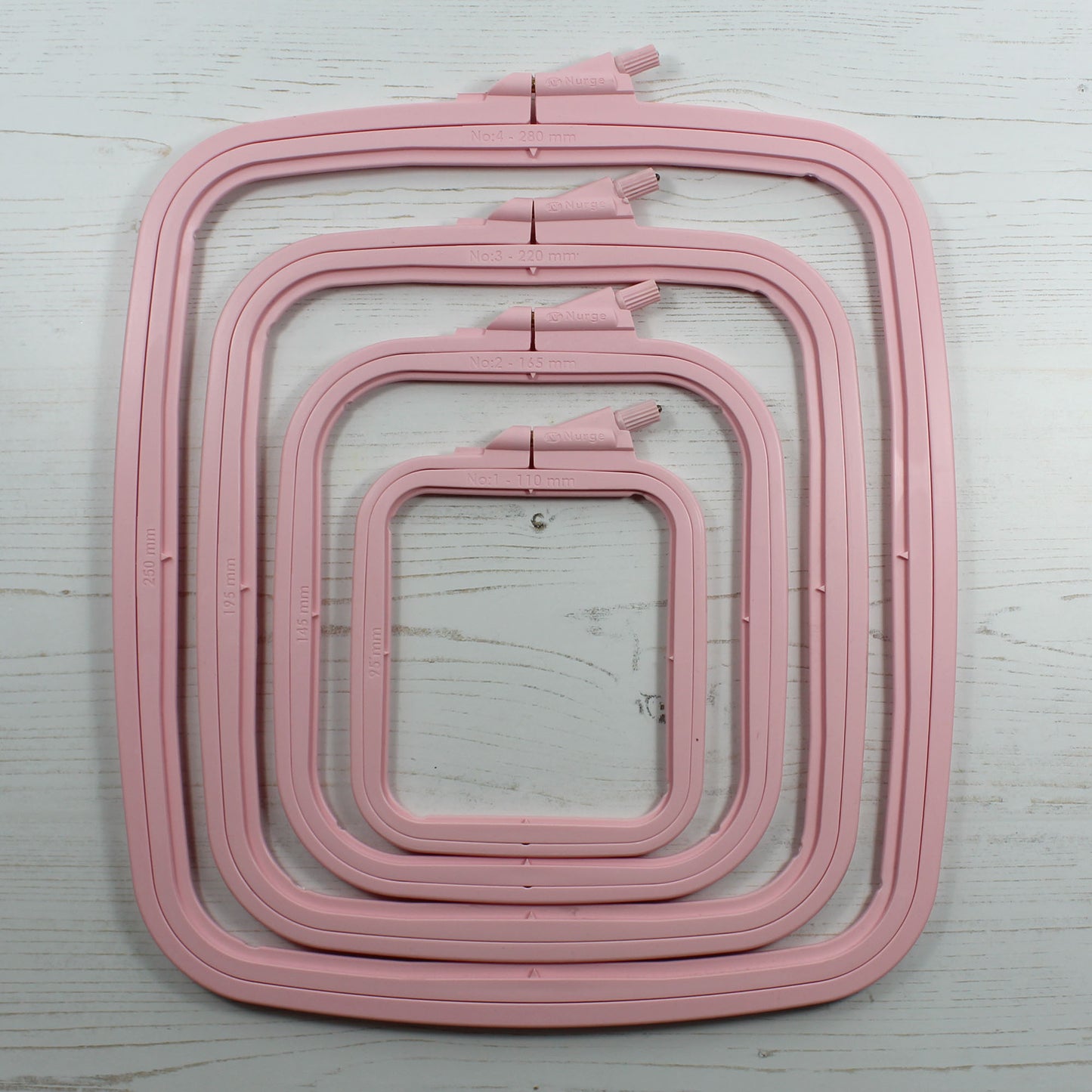 Nurge Pink Rectangular Embroidery Hoops
