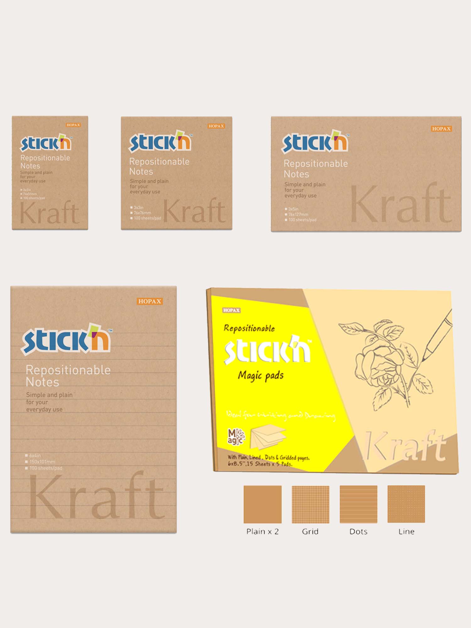 Rustic Sticky Note Stick'n Kraft Brown Rustic Sticky Notes – Crafty Imaginations