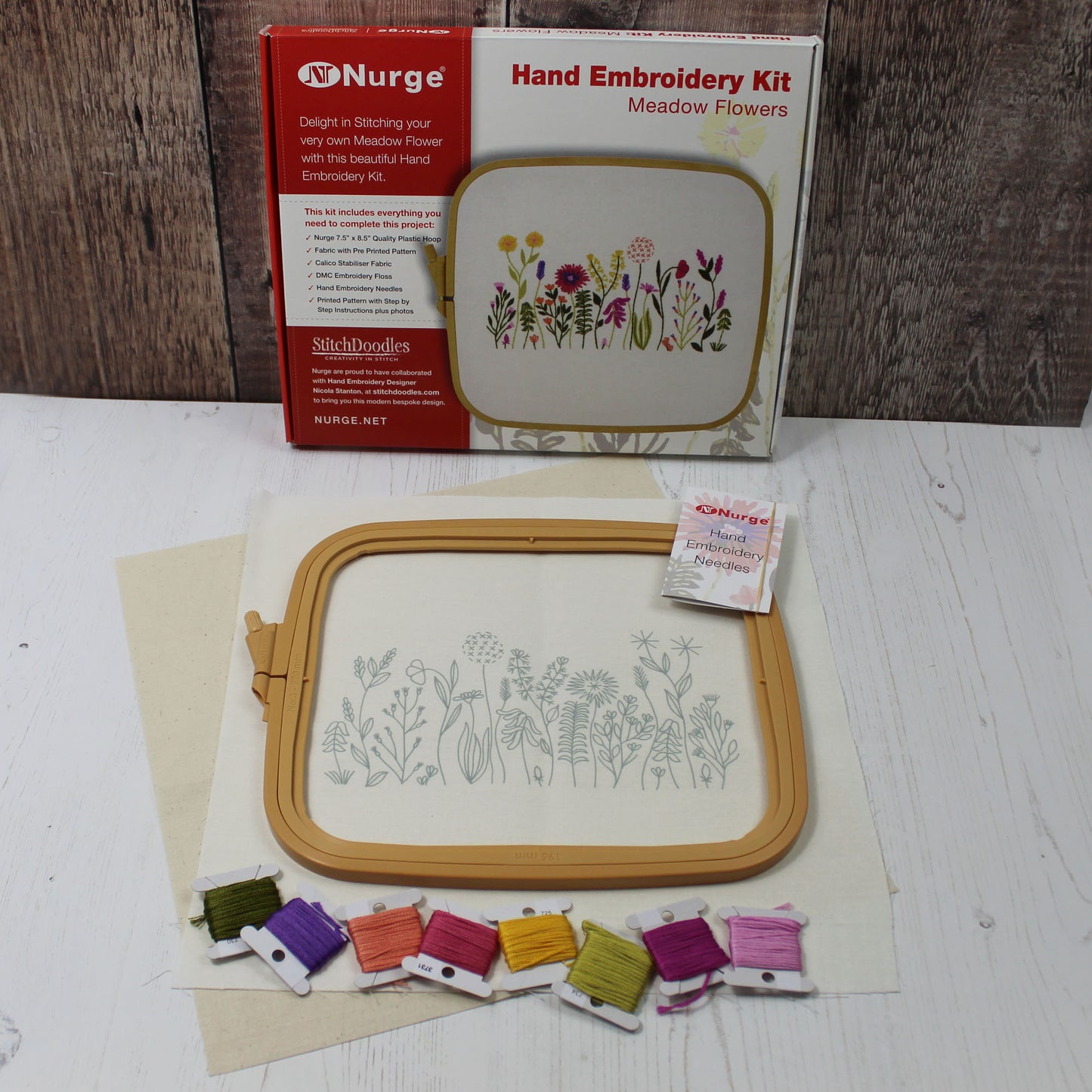Beginner Embroidery Kit - Meadow Flowers