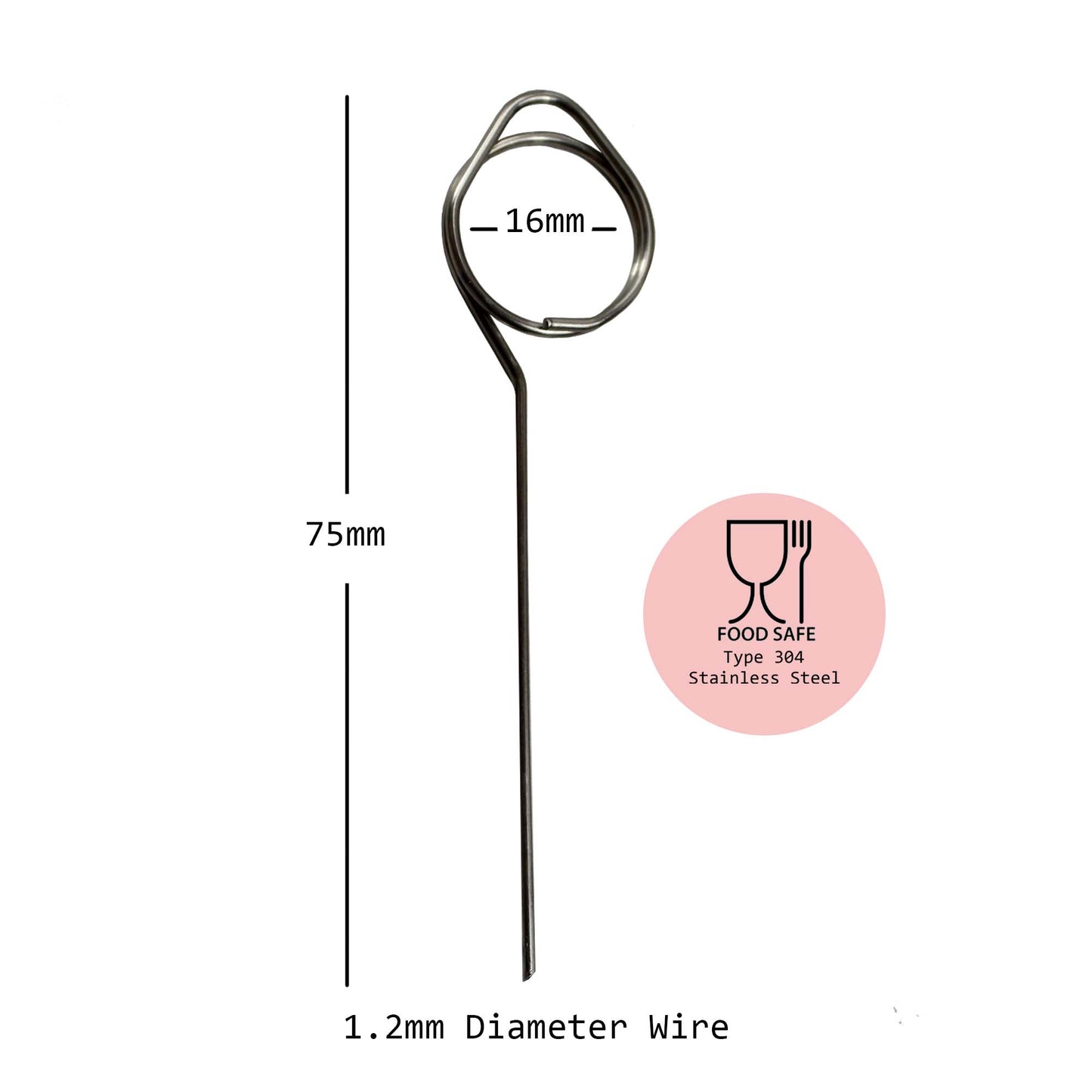 Stainless Steel Food Safe Provision Ticket Pins