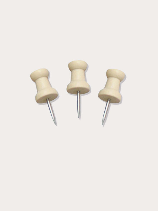 Wooden Push Pins - Flat Top