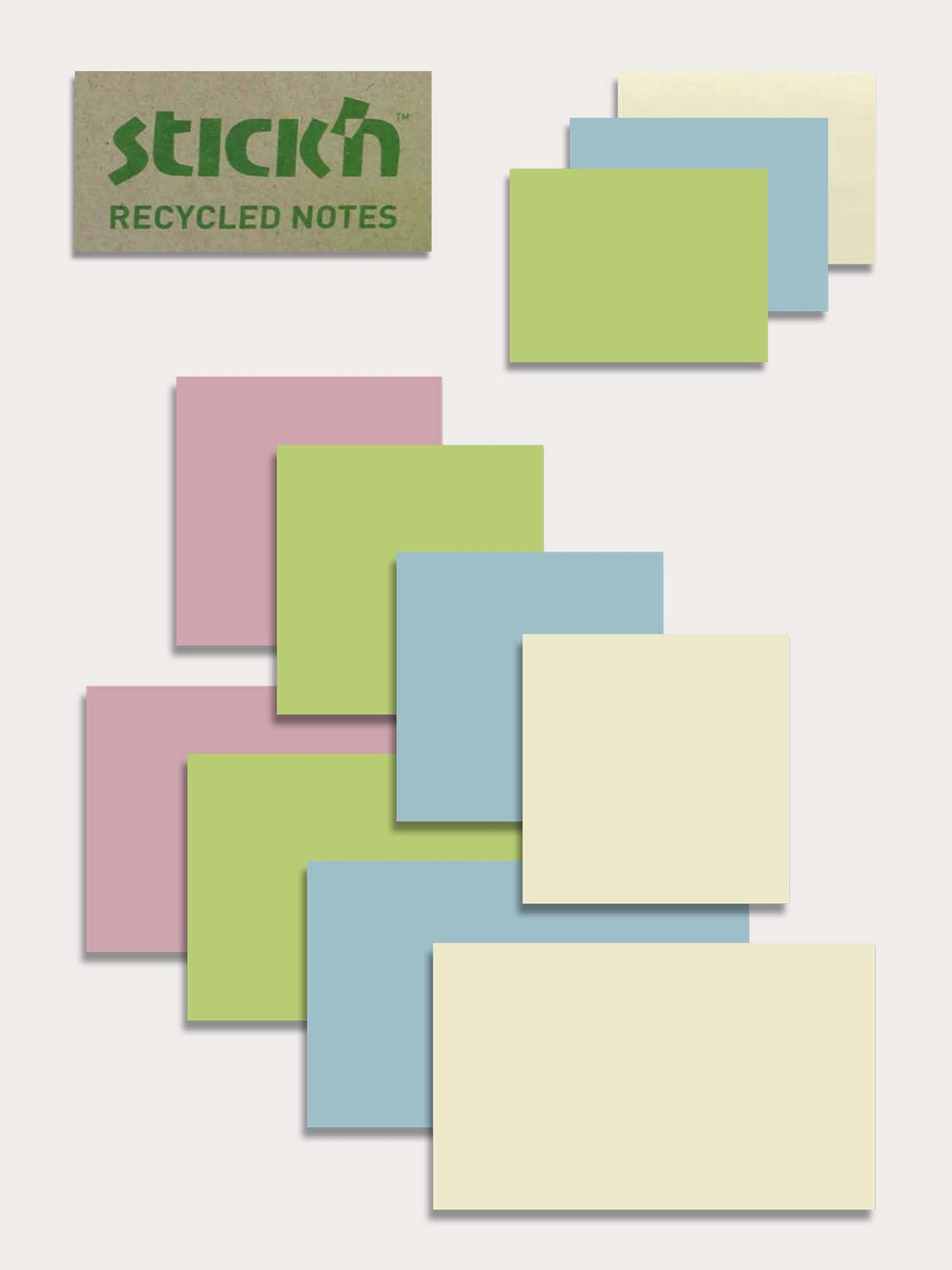 Stick'n Recycled Paper Sticky Notes