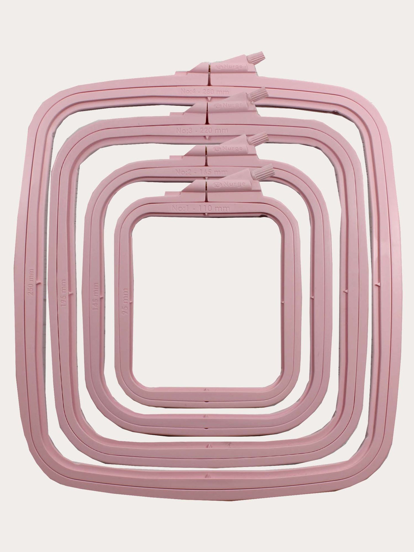 Nurge Pink Rectangular Embroidery Hoops