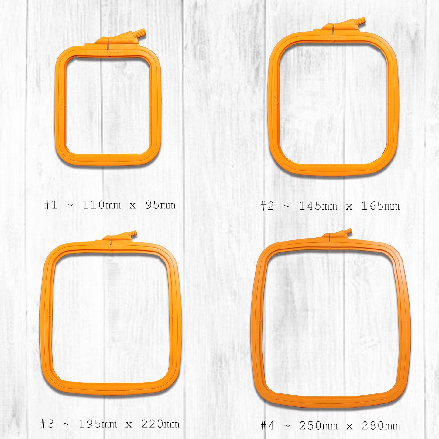 Nurge Orange Rectangular Embroidery Hoops