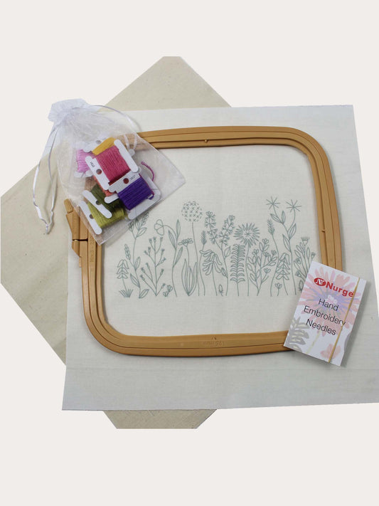 Beginner Embroidery Kit - Meadow Flowers