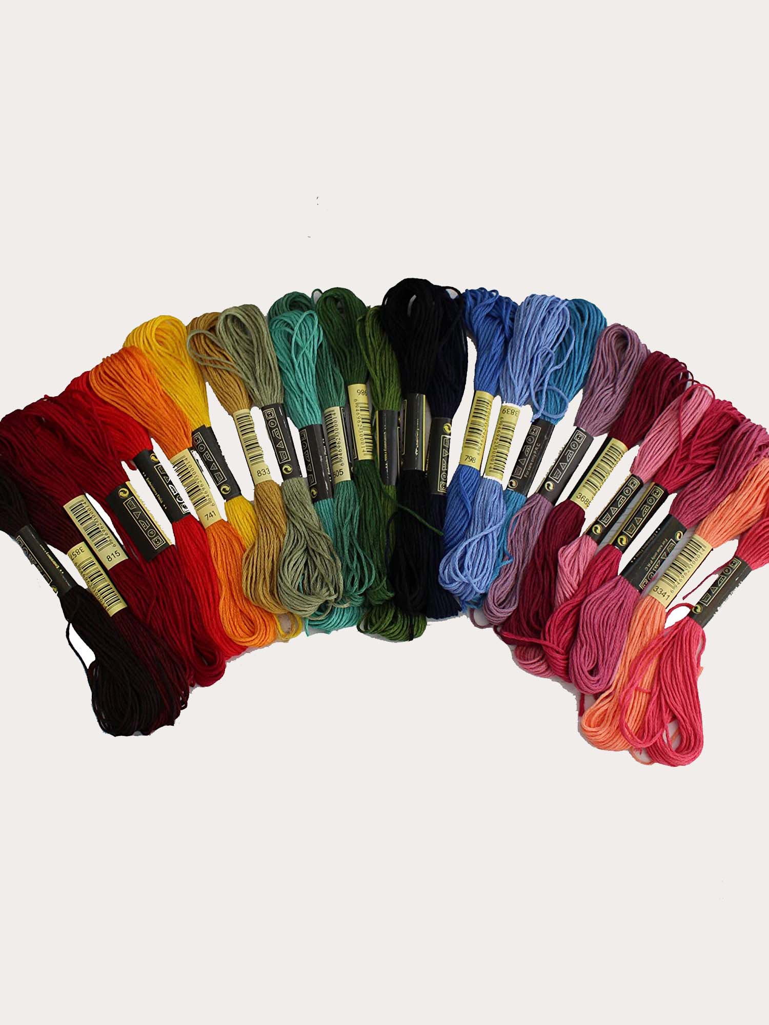 Coloured Thread Plate 50 Assorted Coloured Embroidery Thread – Crafty Imaginations